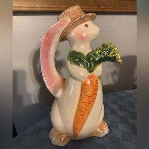 Department Dept 56 Spring Easter Bunny Rabbit beverage pitcher or can be a vase